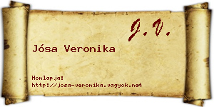 Jósa Veronika névjegykártya
